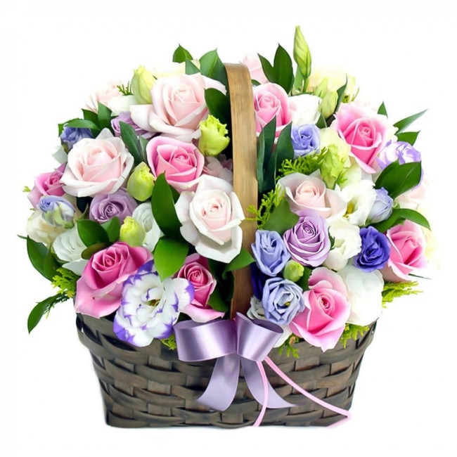 Корзина с цветами "Элегантность"